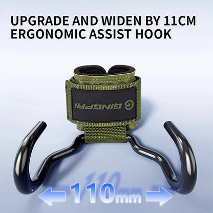 Weight Lifting Hooks with Wrist Wraps Gym Grip Straps