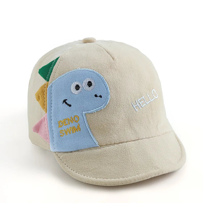 Cartoon Dino Baby Baseball Caps