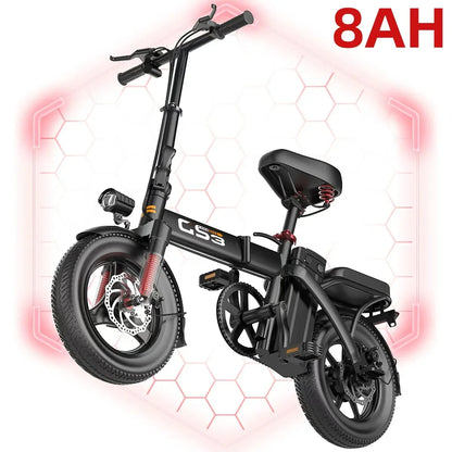 UPlee GS3 Lightweight Folding Electric Bike (500W, 48V)