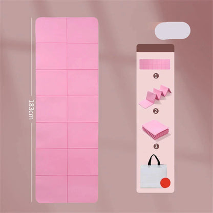 4mm Foldable Yoga Mat Ideal for Yoga Pilates and Floor Workouts