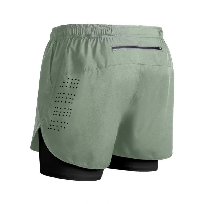 Reflective Men's 2-in-1 Running & Training Shorts