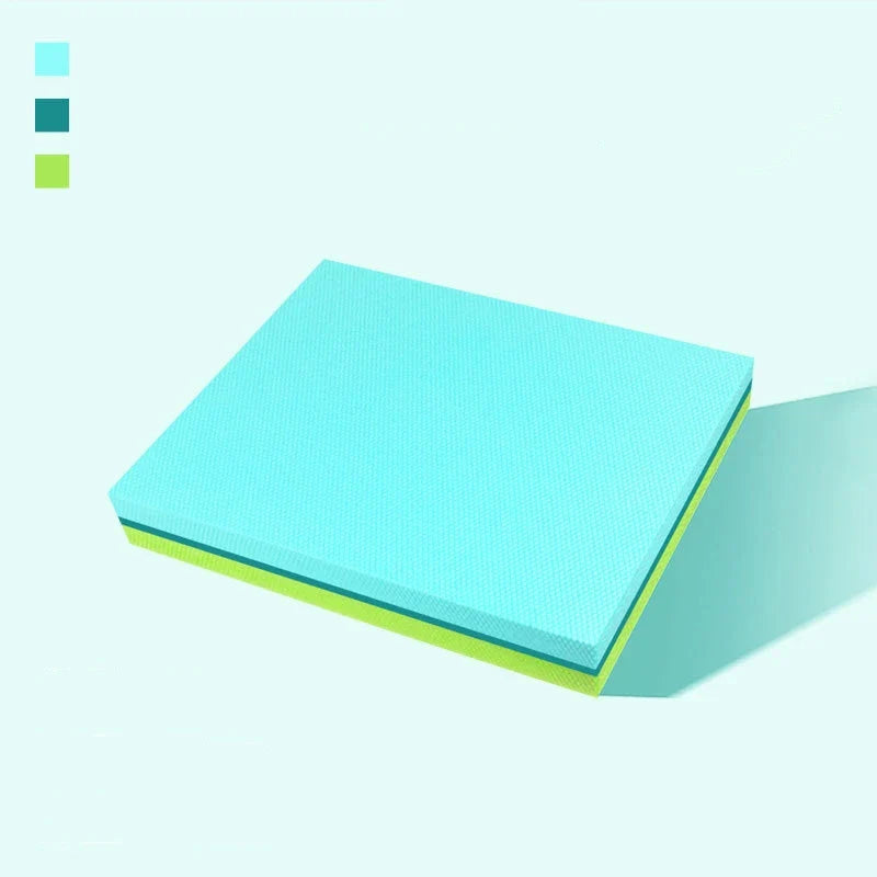 Contrast Color Yoga & Pilates Mat Soft TPE Non Slip 40x33x6cm