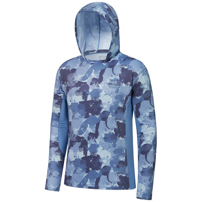 Camo Hoodie Shirt with Face Mask