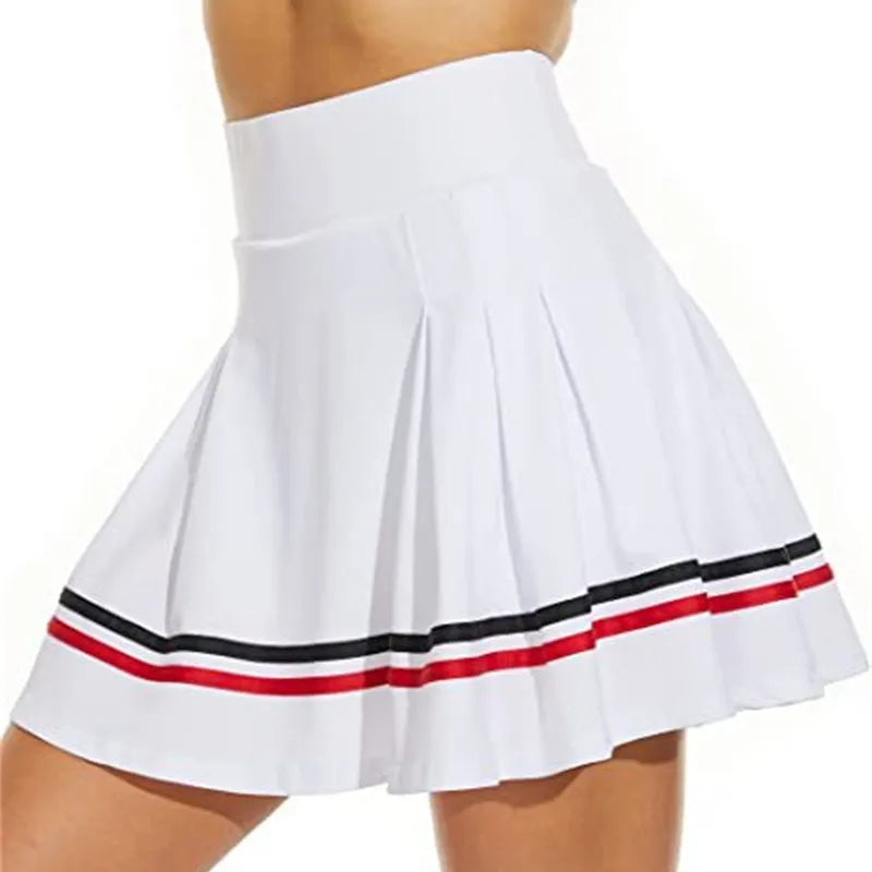Women's High Waisted Running Skirt with Built in Shorts