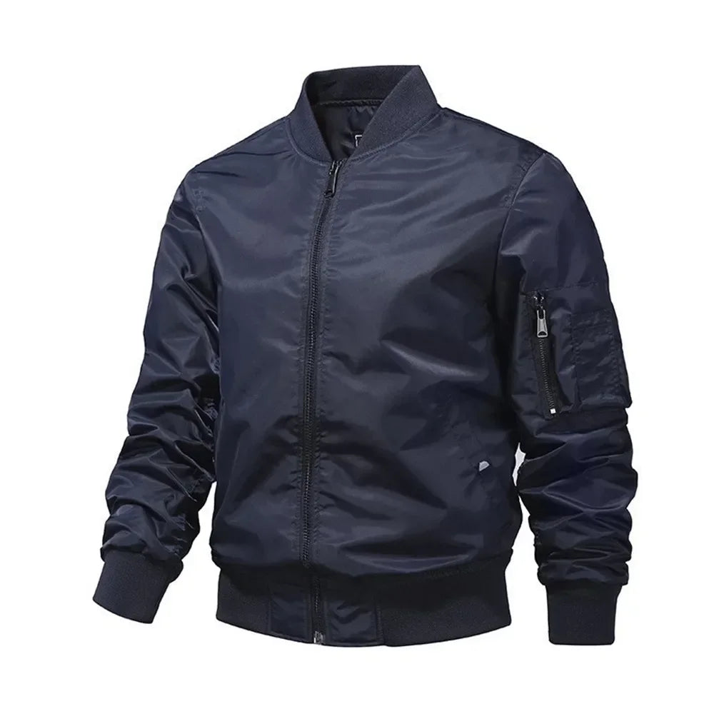 Versatile Men's Bomber Jacket  Perfect for Spring  Autumn