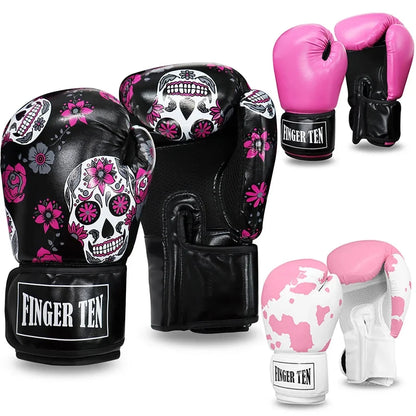 Women’s Leather Kickboxing Protective Training Gloves