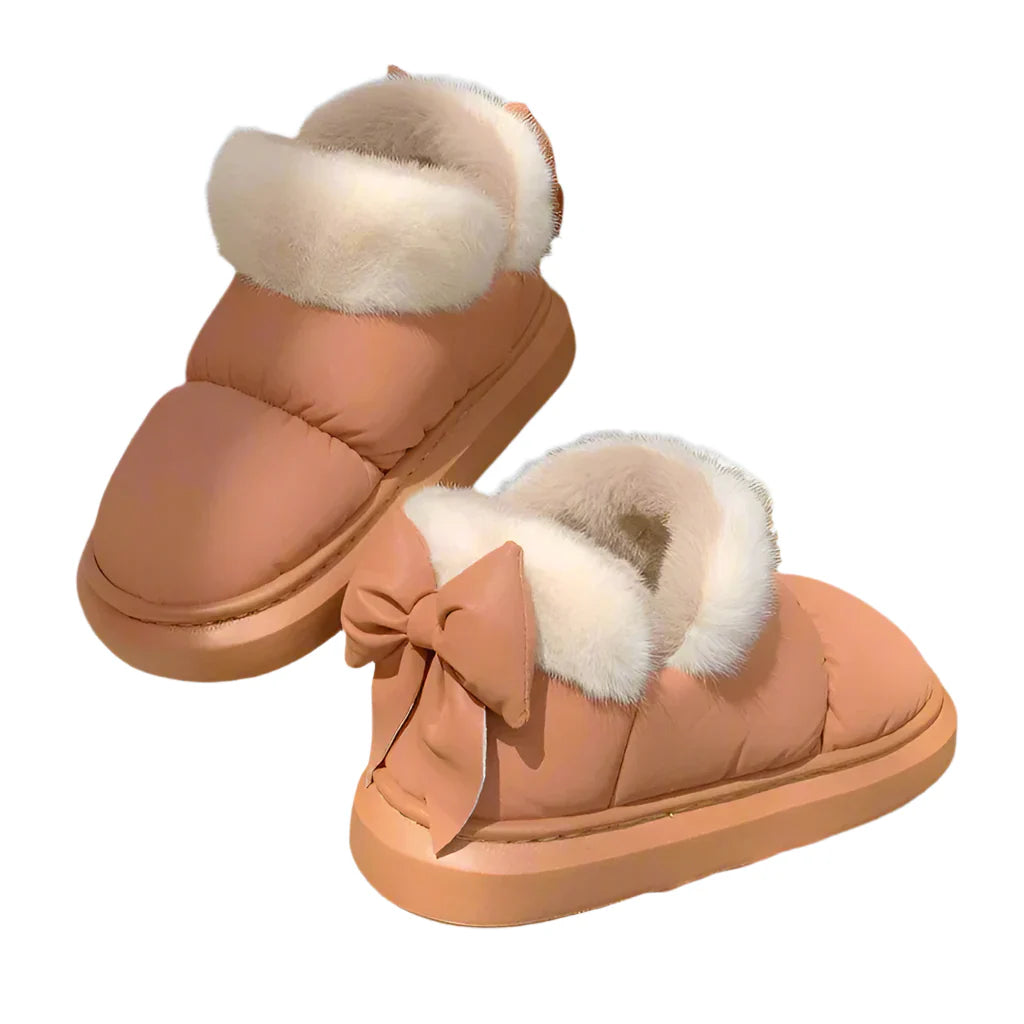 Women's Snow Boots  Bow Knot  Plush Lined