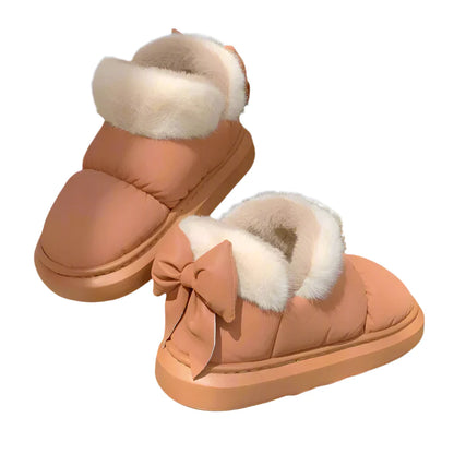 Women's Snow Boots  Bow Knot  Plush Lined