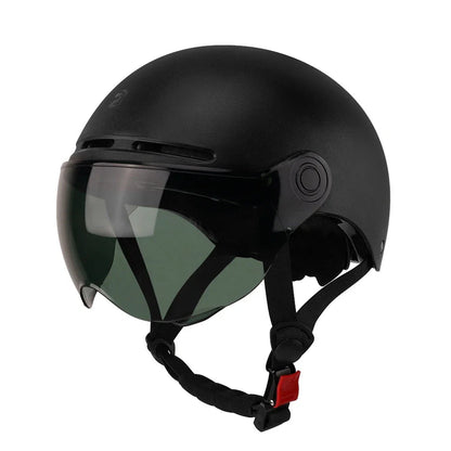 Cycling Helmet with Integrated Goggles and Ear Protection