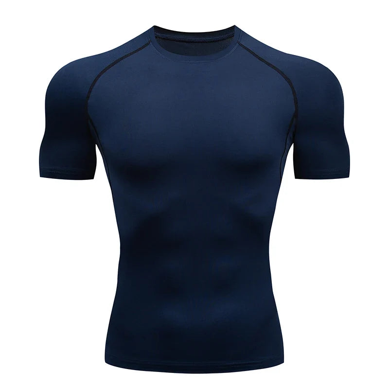 Men's Short Sleeve Compression Gym & Running Shirt