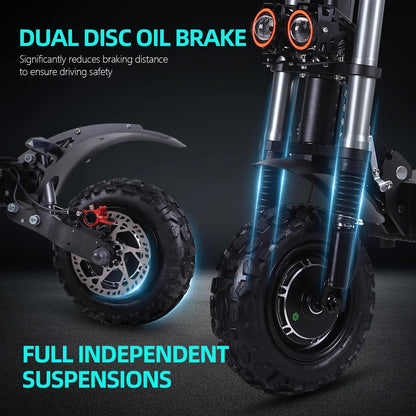 6000W Adult Off-Road Electric Scooter: 50 MPH, 60 Mile Range