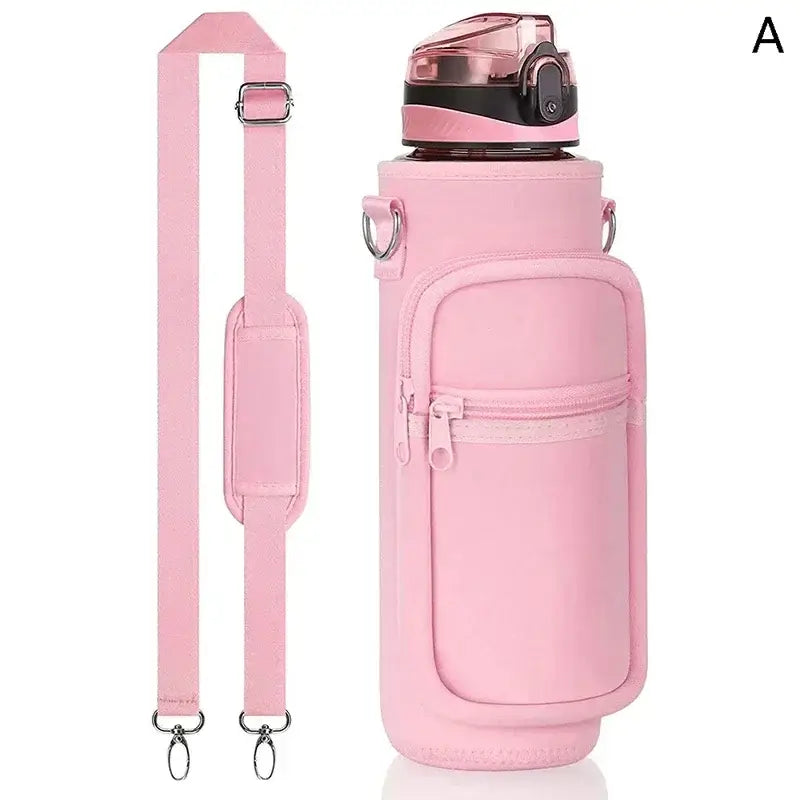 Water Bottle Sleeve with Phone Pouch & Strap | Outdoor Bag