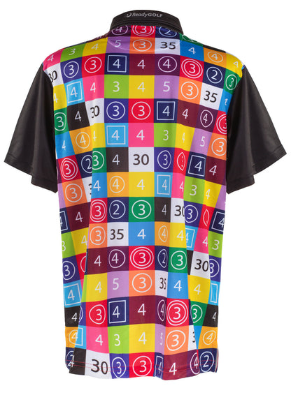 Scorecard Mens Golf Polo Shirt by ReadyGOLF