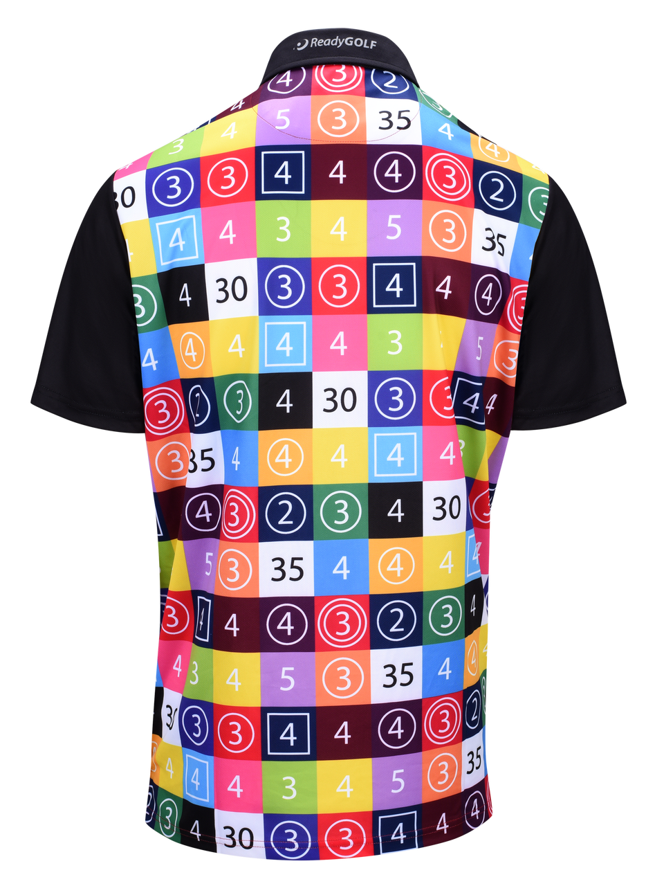 Scorecard Mens Golf Polo Shirt by ReadyGOLF