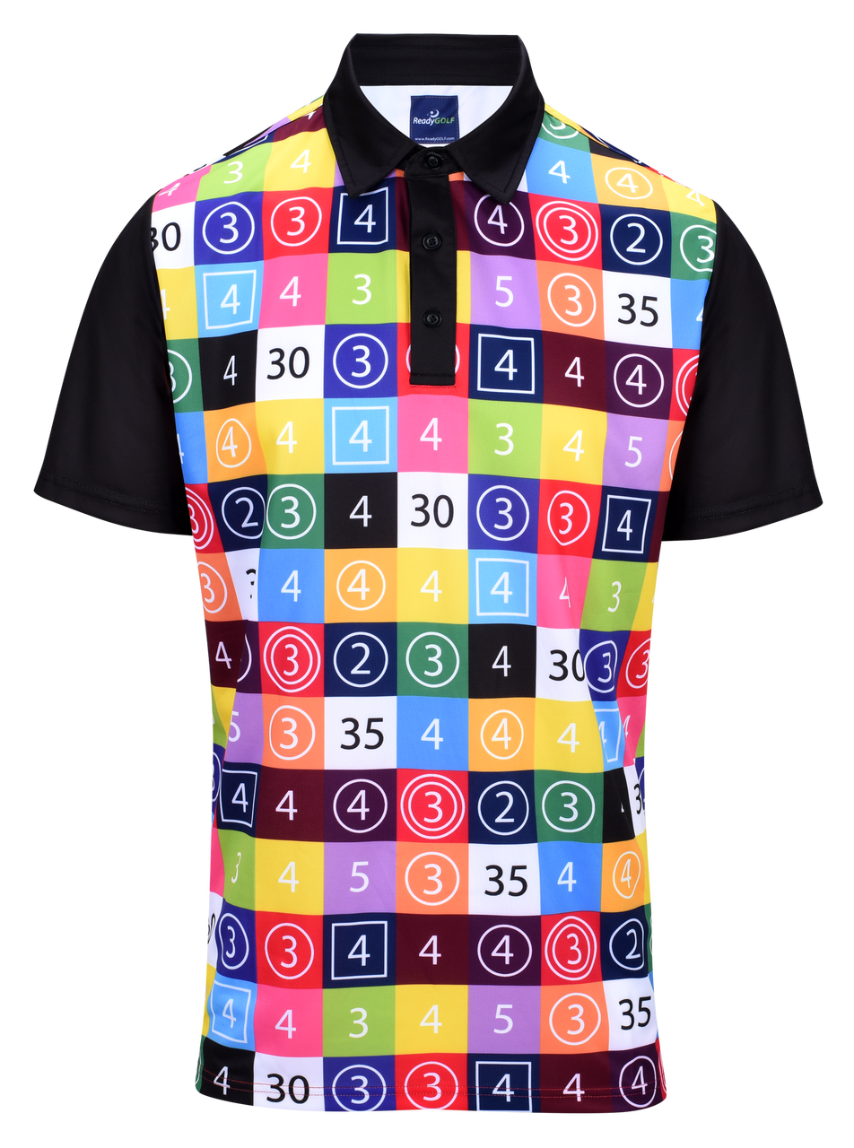 Scorecard Mens Golf Polo Shirt by ReadyGOLF