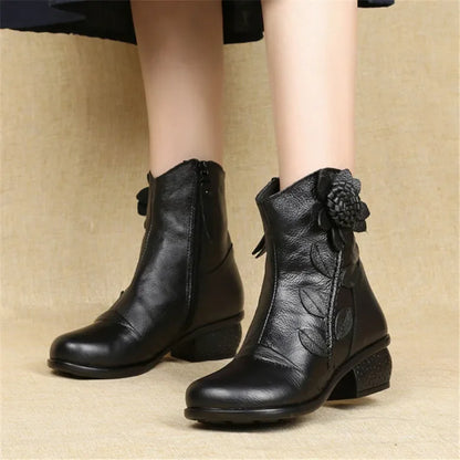 Timeless Style Handmade Leather Ankle Boots