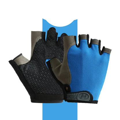 Gym Anti Slip Half Finger Gloves Breathable Dumbbells
