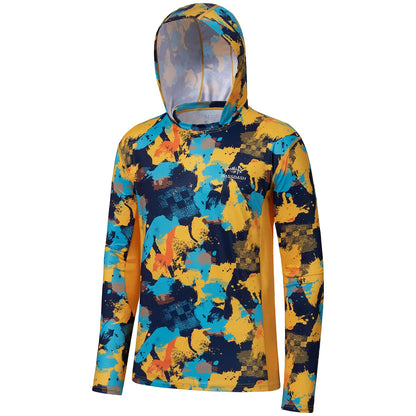 Camo Hoodie Shirt with Face Mask