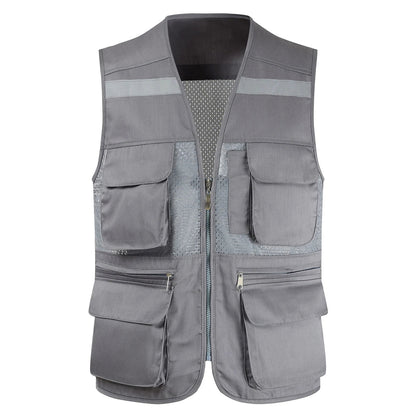 Breathable Mesh Fishing Vest with Multiple Pockets