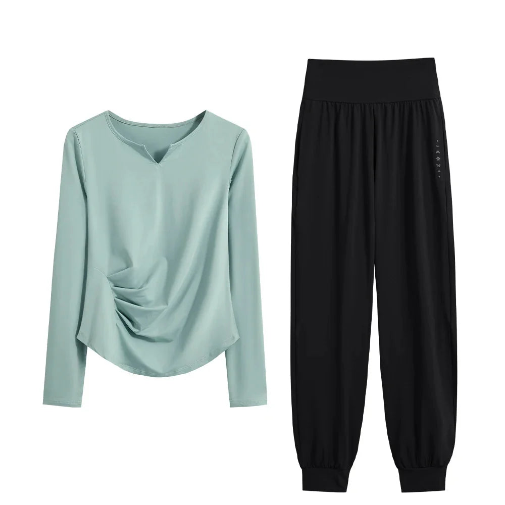 Women’s 2-Piece Autumn Yoga & Quick-Dry Running Sportswear Set