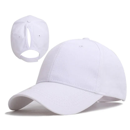 Baseball Cap with Ponytail Slot
