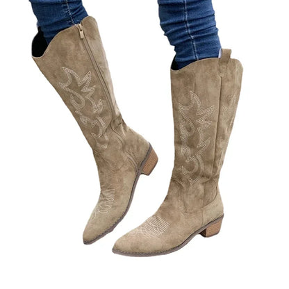 Step Out in Style: Women's High Knee Cowboy Boots