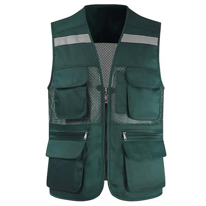 Breathable Mesh Fishing Vest with Multiple Pockets