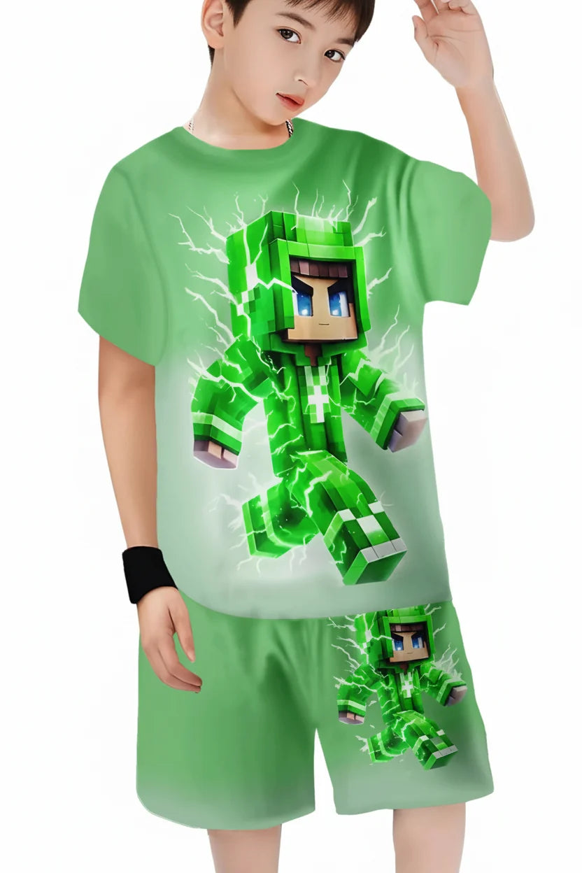 Boys' Block Character Print Short Sleeve T-Shirt