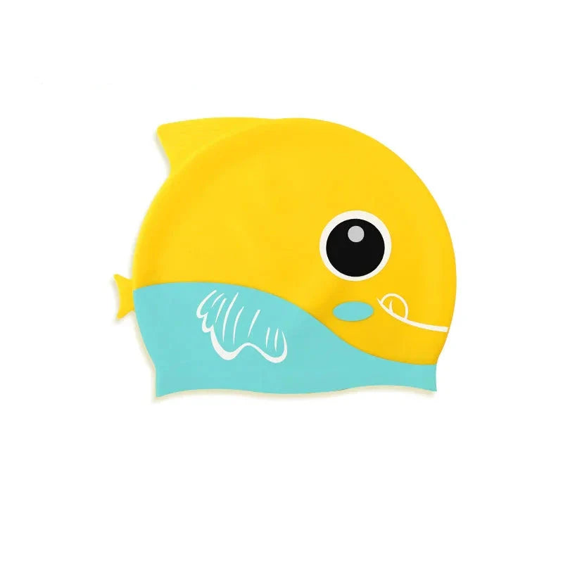 Personalized Children's Shark Silicone Swim Caps