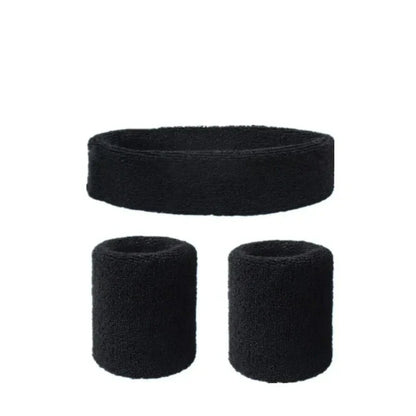 Cotton Sweatband Bundle Headband and Wristbands