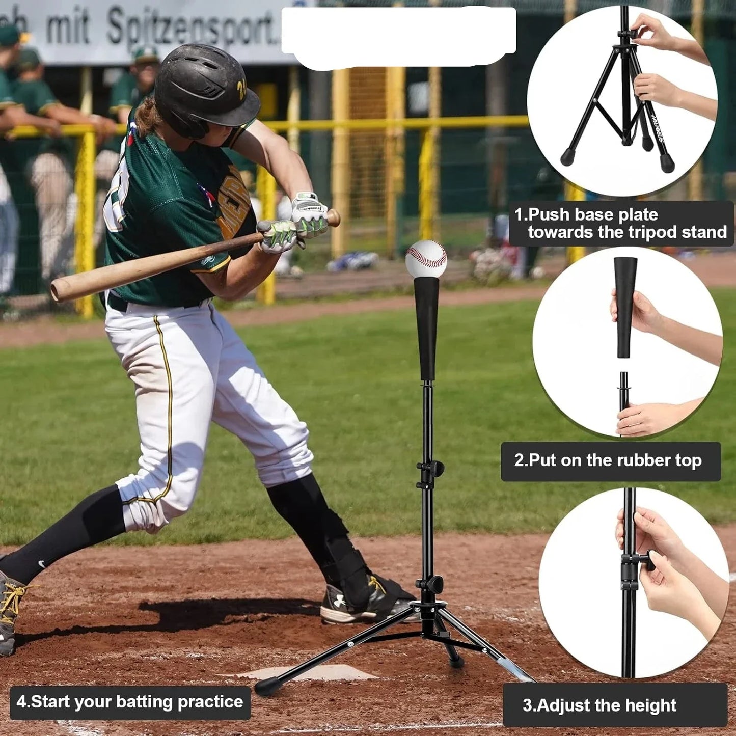 Sturdy Portable Batting Tee for Practice Anywhere