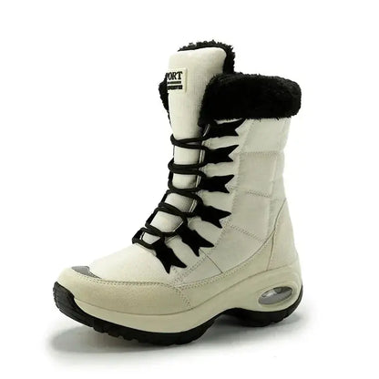 Comfortable Lace-up Hiking Boots for Women - Warm, Waterproof, and Durable