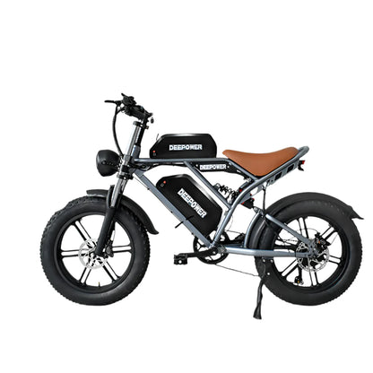 Electric Bicycle 20" Fat Tires Dual Battery 48V  55Ah
