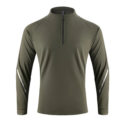 Men's Gym Workout Tee with Reflective Stripes