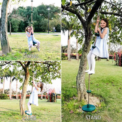 Outdoor Adventure: Swing Set with Climbing Rope for Kids