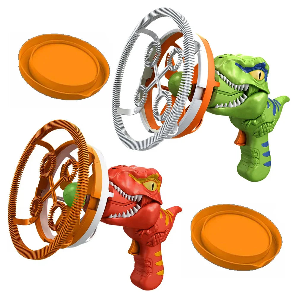 2-in-1 Electric Bubble Gun Toy  Dinosaur Bubble Machine for Kids
