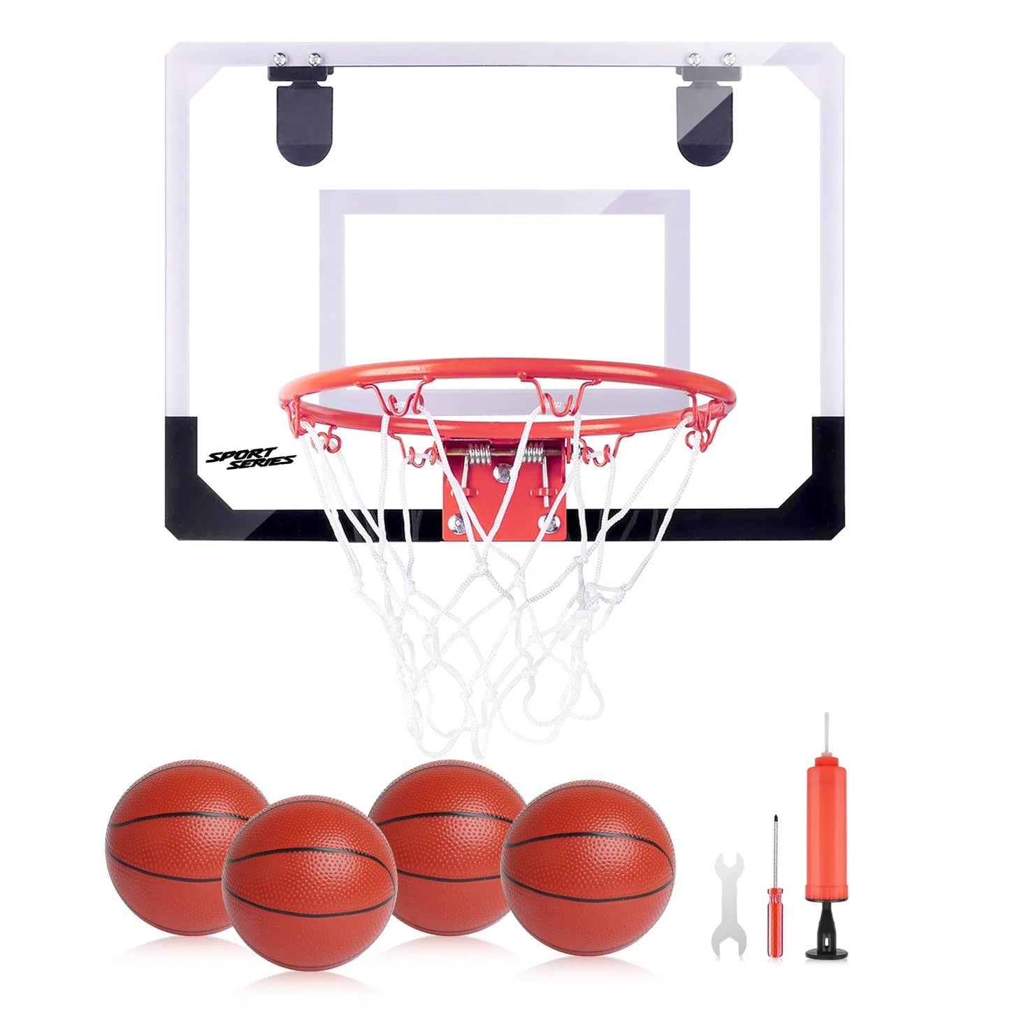 Kids' Indoor Basketball Hoop Set with Pump