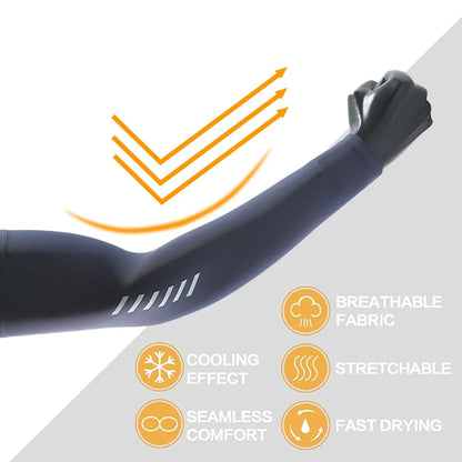UV Protection Ice Silk Cooling Arm Sleeves for Cycling & Sports