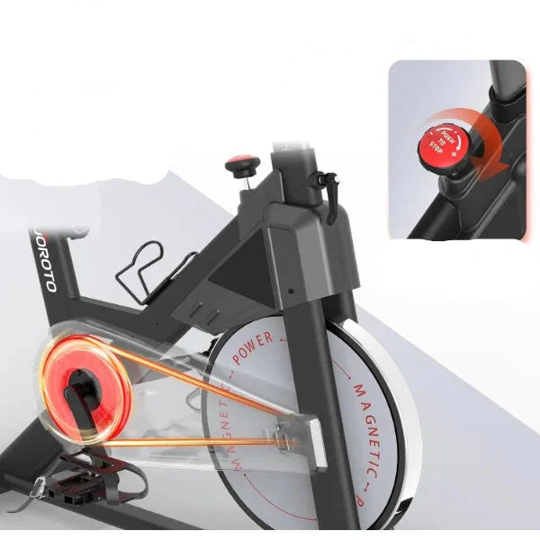Enhanced Workout Experience Indoor Cycling Bike with Tablet Bracket