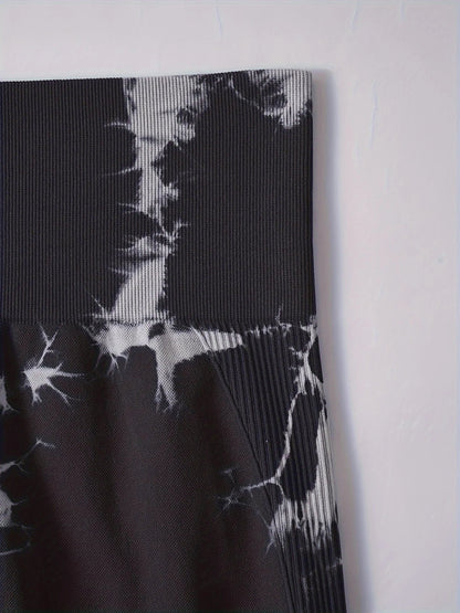 Seamless High Waisted Tie Dye Leggings for Yoga