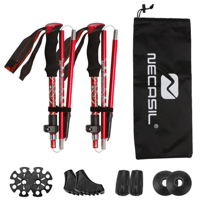 Ultralight Folding Hiking Sticks & Trekking Poles (2-Pack)