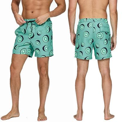 Men's Summer Print Beach Shorts: Swim, Surf & Workout Trunks