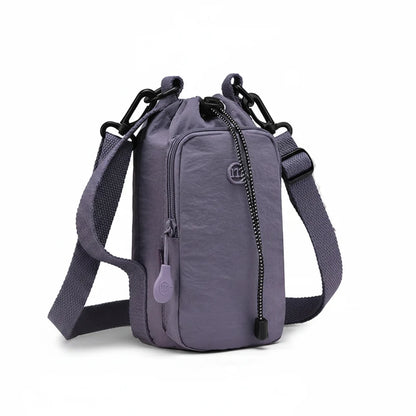 Portable Water Bottle Carrier with Phone Pocket & Strap