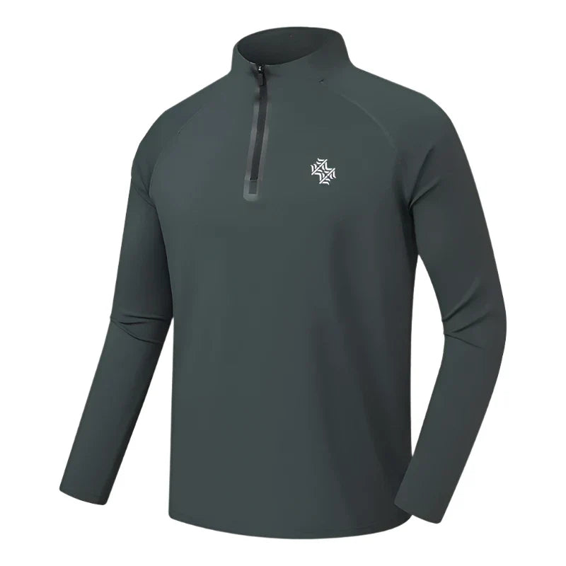 Long Sleeve Performance Polo Shirt for Men  Breathable  Comfortable