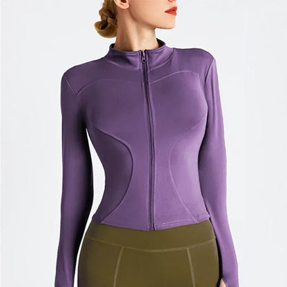 Breathable Workout Jacket with Thumbholes
