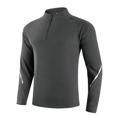 Men's Gym Workout Tee with Reflective Stripes