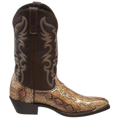 Unique Footwear: Golden Head Snake Skin Boots