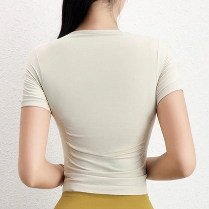 Seamless Yoga Crop Top Breathable Stretchy, and Slim Fitting