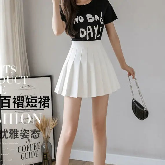 High Waisted A Line Plaid Mini Skirt