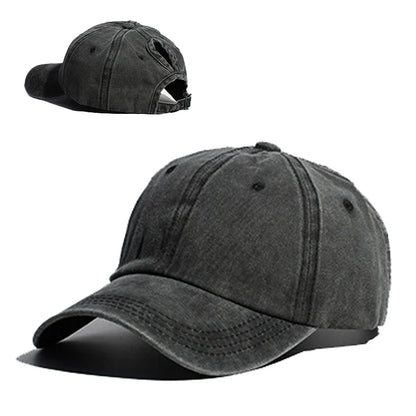 Distressed Ponytail Baseball Cap